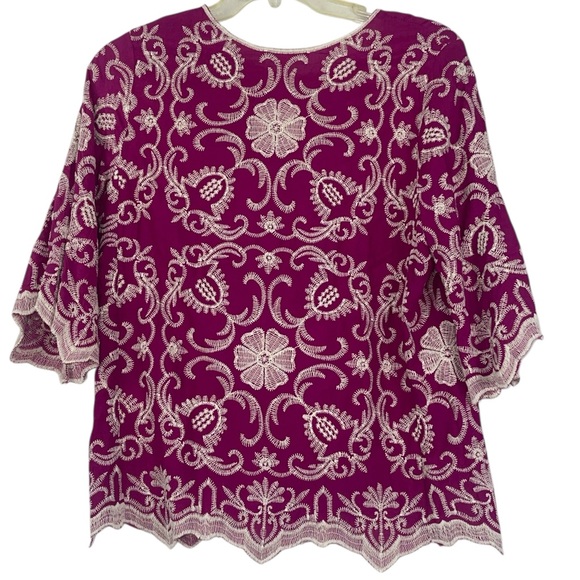 Solitaire embroidered blouse. Size medium GUC - Picture 5 of 9